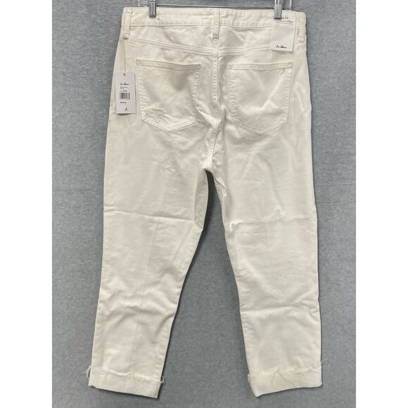 NEW Sam Edelman The Stiletto Straight High Rise White Ankle Jeans Size 14/32 - Picture 2 of 5